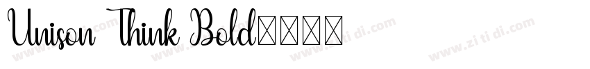Unison Think Bold字体转换